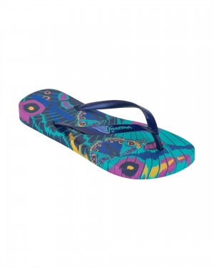 Ipanema Animal Print Teenslippers Dames Groen Blauw | 85791-BIDM