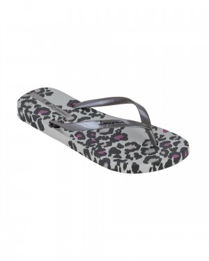 Ipanema Animal Print Teenslippers Dames Grijs Zilver | 70325-CBHP