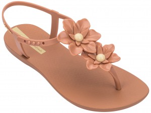 Ipanema Duo Flowers Sandalen Dames Bruin Geel | 30846-PZRD