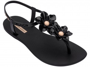 Ipanema Duo Flowers Sandalen Dames Zwart Beige | 94210-MRKI
