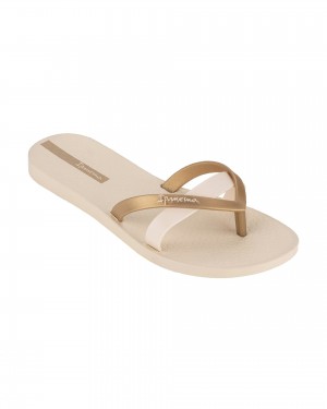 Ipanema Kirei Teenslippers Dames Beige Goud | 30842-BDZP