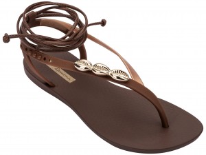 Ipanema Salty Strappy Sandalen Dames Bruin Goud | 78231-LOXH