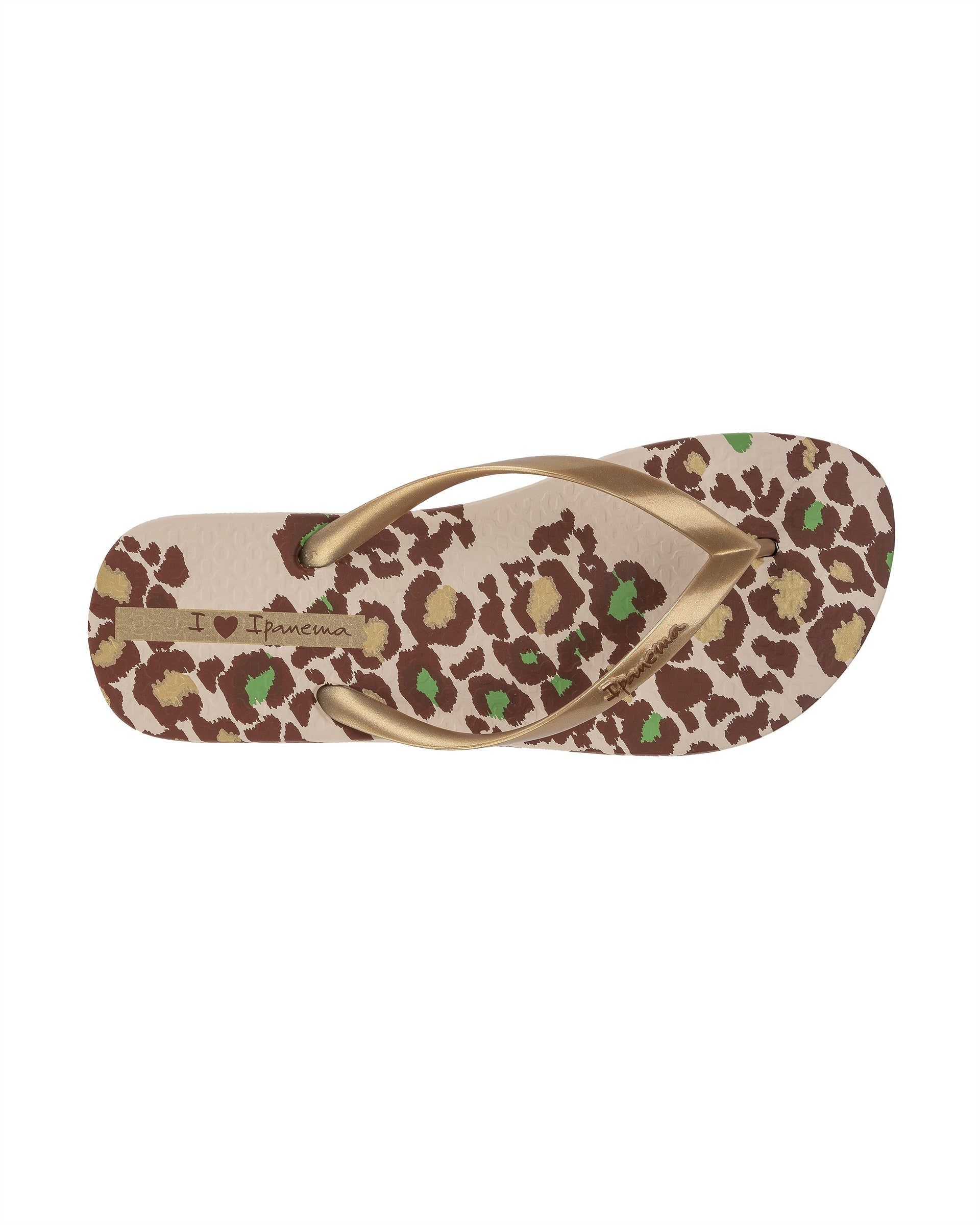 Ipanema Animal Print Teenslippers Dames Beige Goud | 53806-KNHX