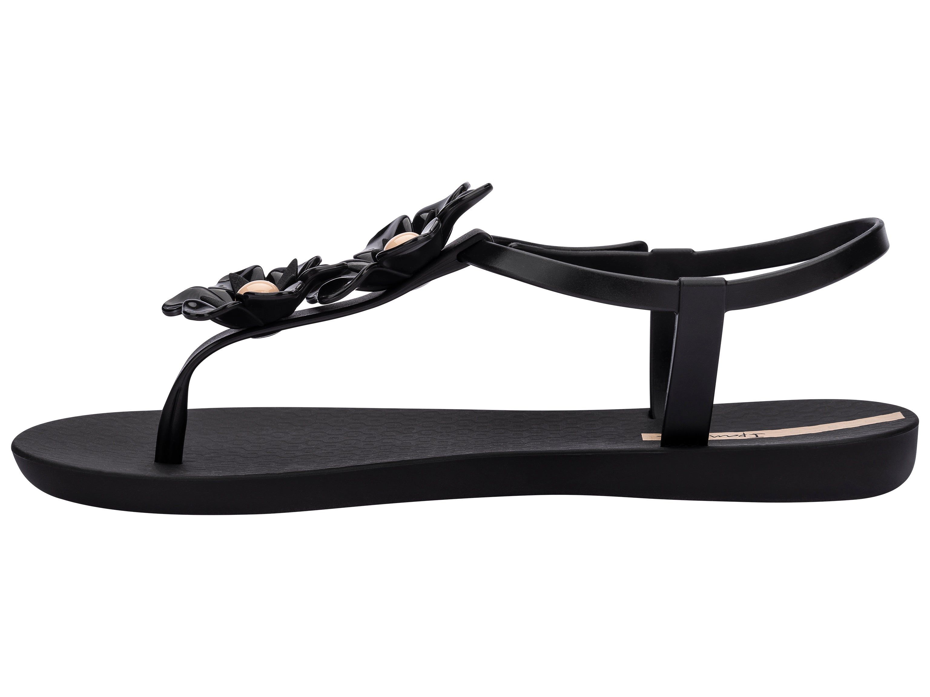 Ipanema Duo Flowers Sandalen Dames Zwart Beige | 94210-MRKI