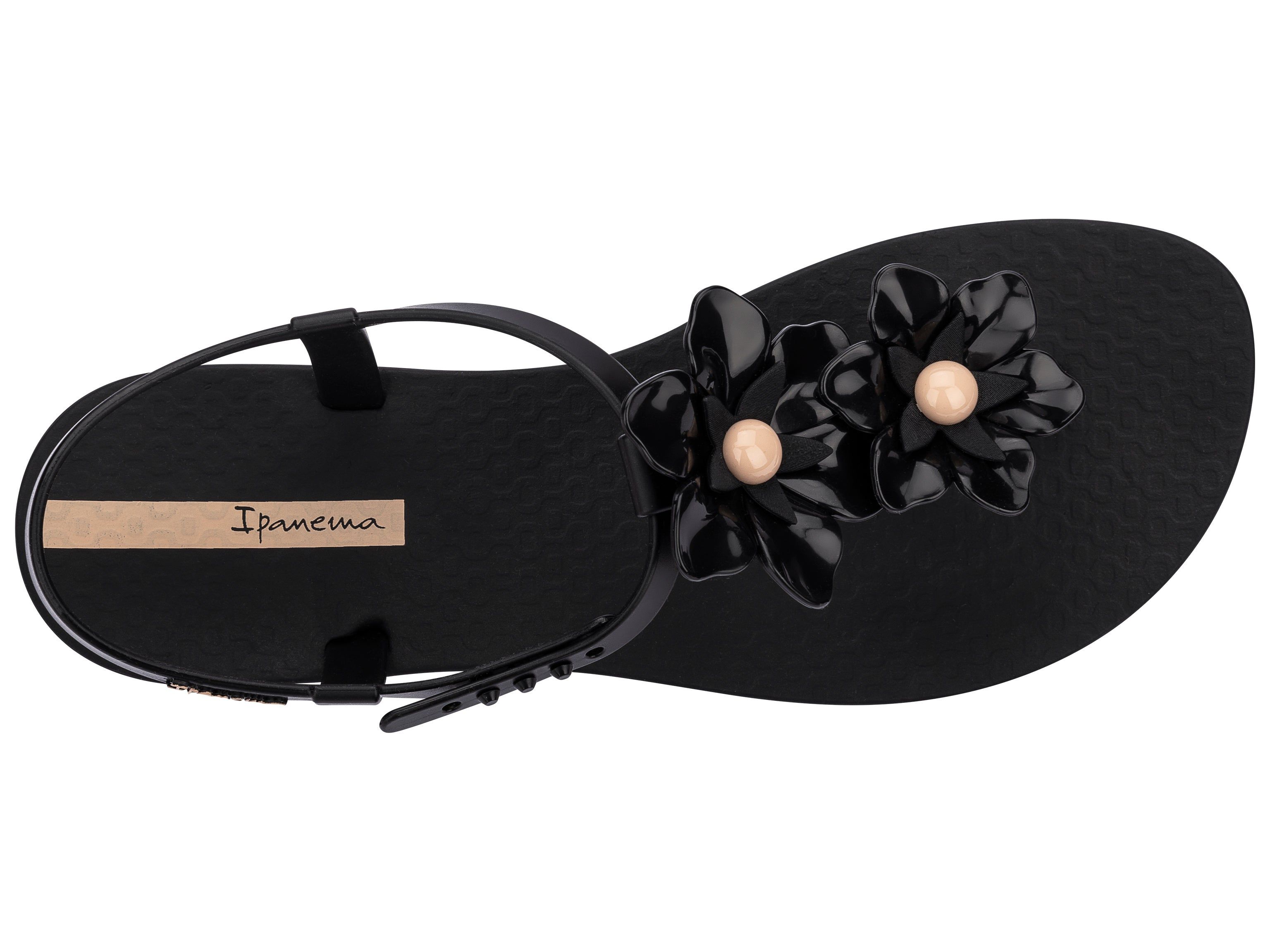 Ipanema Duo Flowers Sandalen Dames Zwart Beige | 94210-MRKI