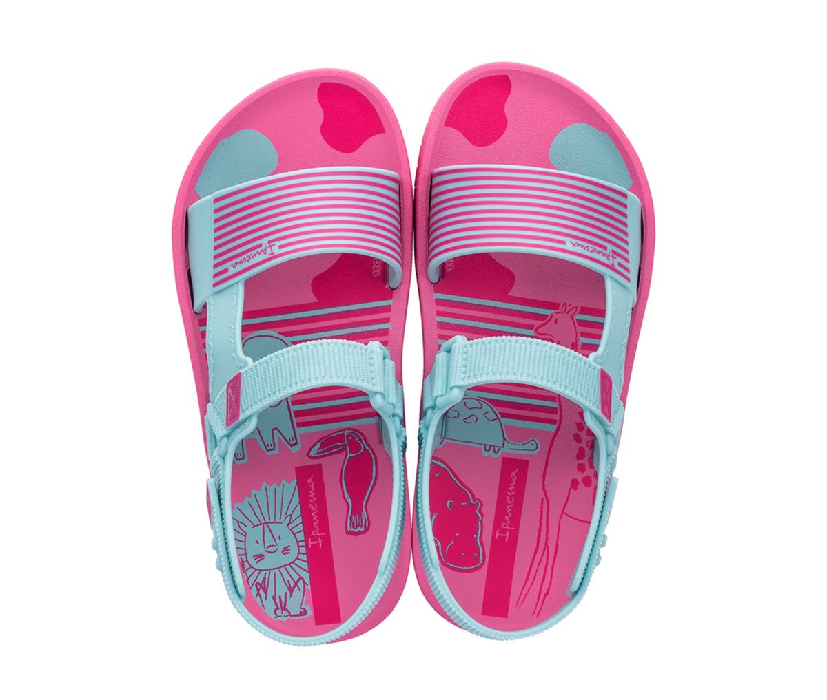 Ipanema Recreio Papete Sandalen Kinderen Roze Groen | 70659-RECZ