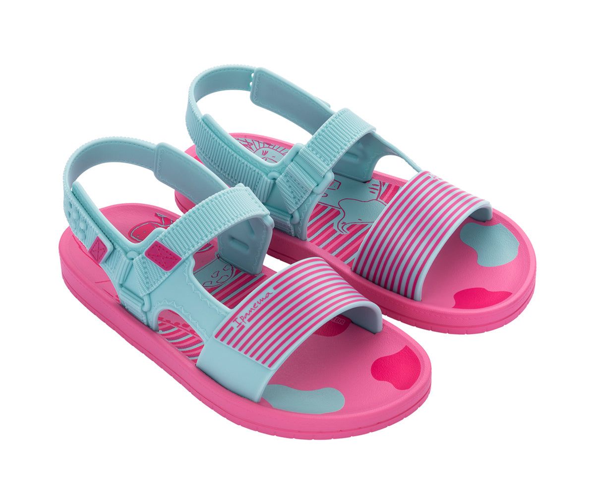 Ipanema Recreio Papete Sandalen Kinderen Roze Groen | 70659-RECZ