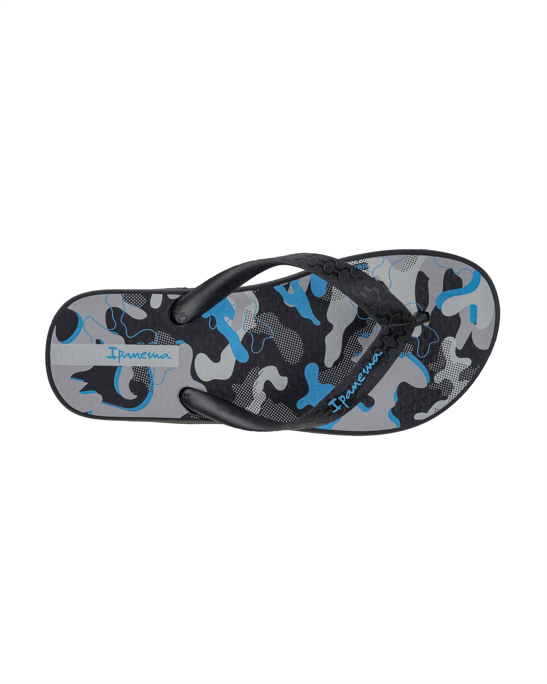 Ipanema Temas Teenslippers Kinderen Zwart Grijs Blauw | 37410-MTVR