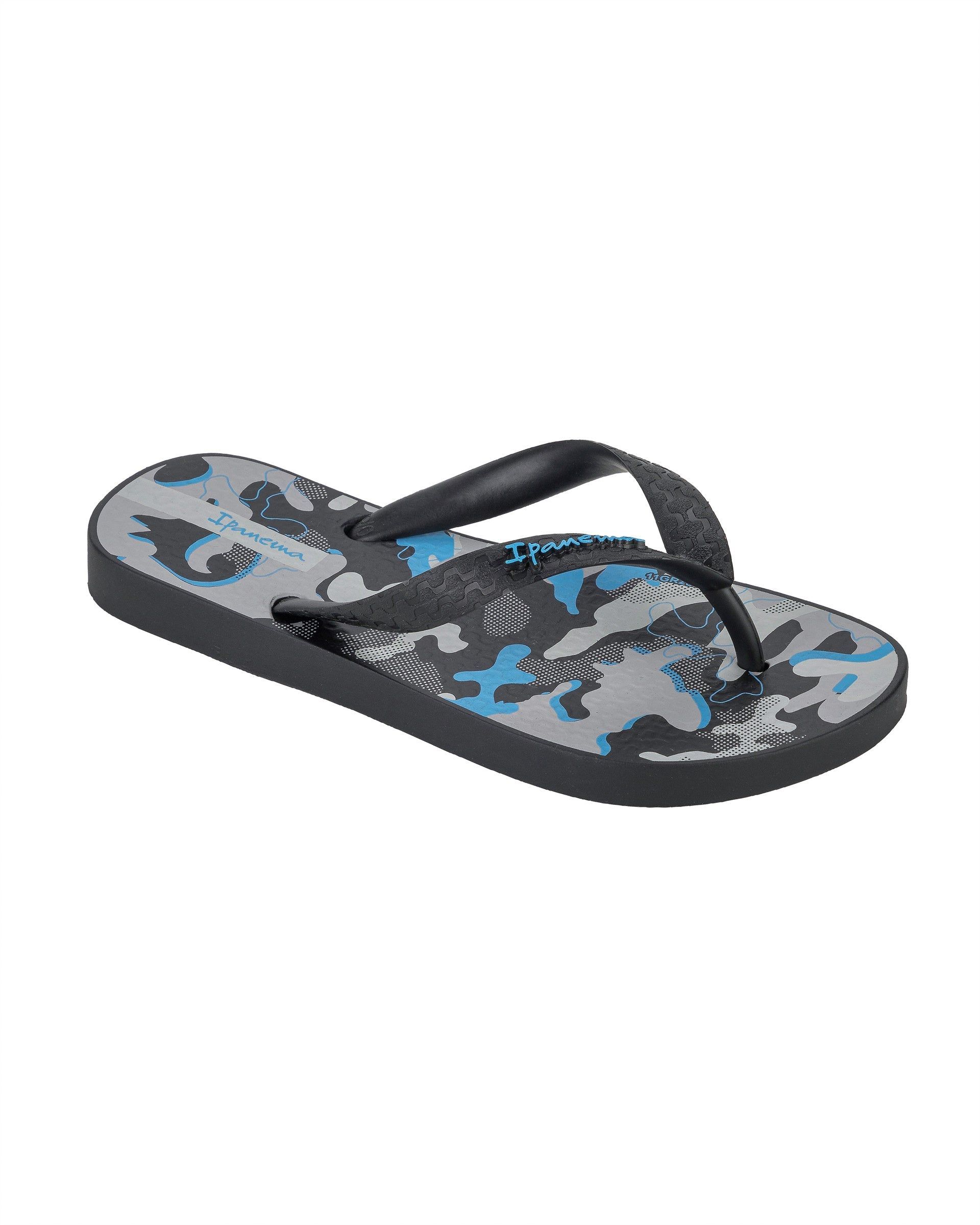 Ipanema Temas Teenslippers Kinderen Zwart Grijs Blauw | 37410-MTVR