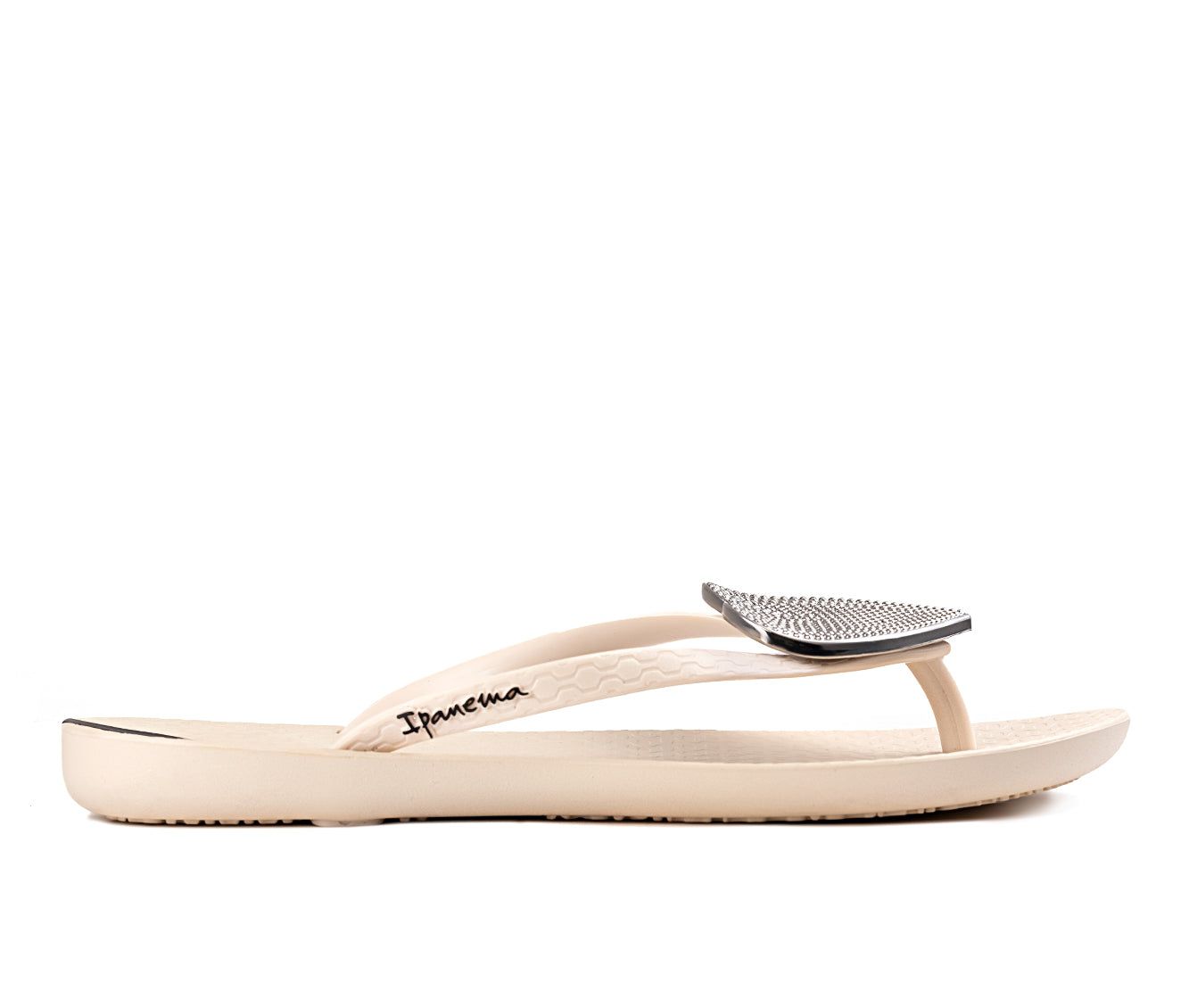 Ipanema Wave Heart Teenslippers Dames Beige Zilver | 01586-UXTZ