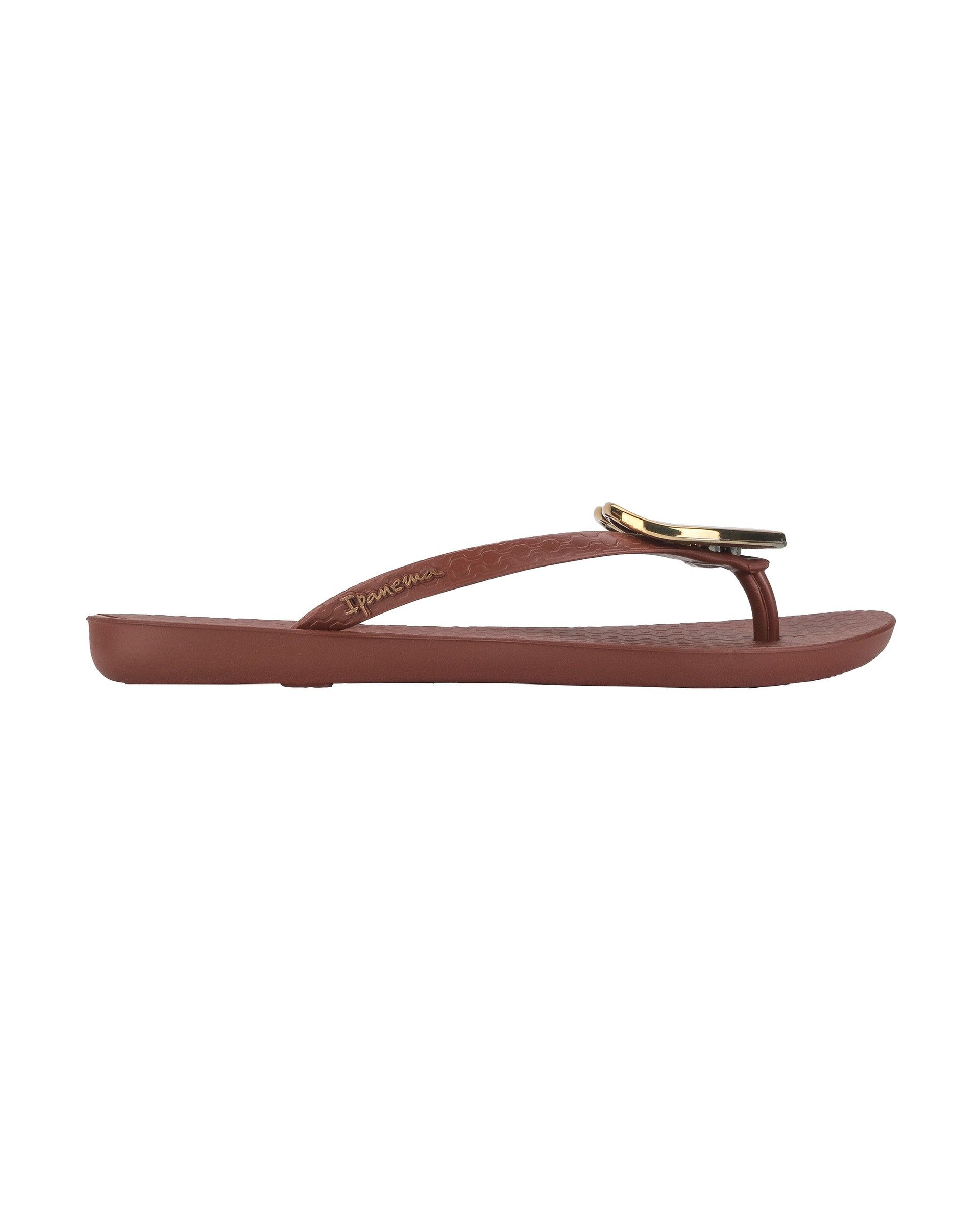 Ipanema Wave Heart Teenslippers Dames Bruin Bruin Goud | 98036-FGST