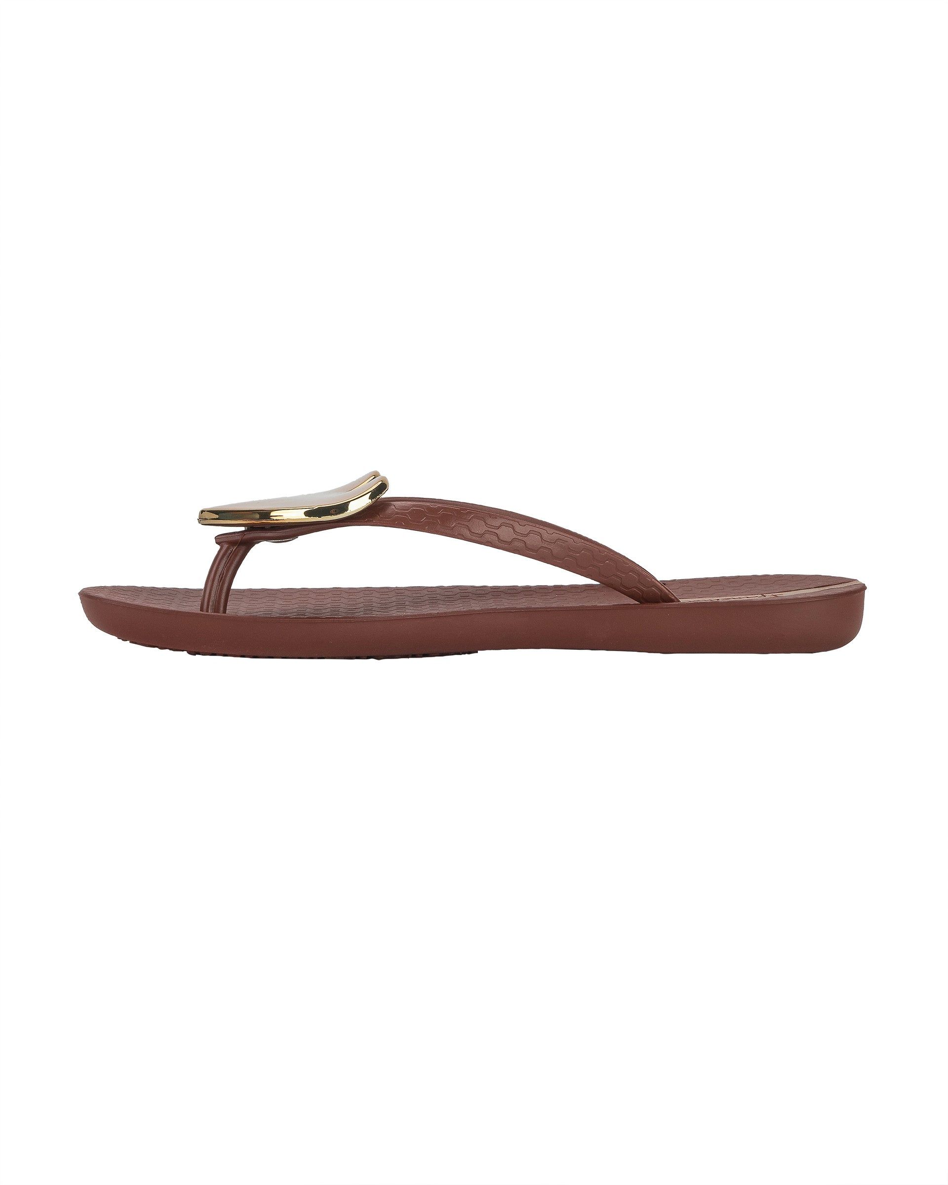 Ipanema Wave Heart Teenslippers Dames Bruin Bruin Goud | 98036-FGST